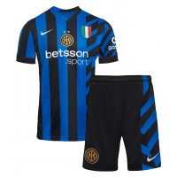 Inter Milan Alessandro Bastoni #95 Fußballbekleidung Heimtrikot Kinder 2024-25 Kurzarm (+ kurze hosen)